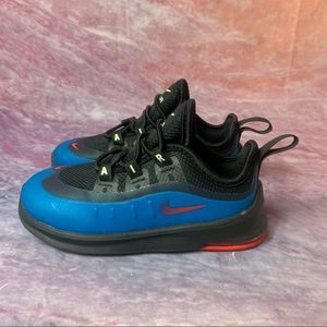 Nike Air Max Axis Boys Size 8C Black/Blue/Red Sneakers CZ8796-001